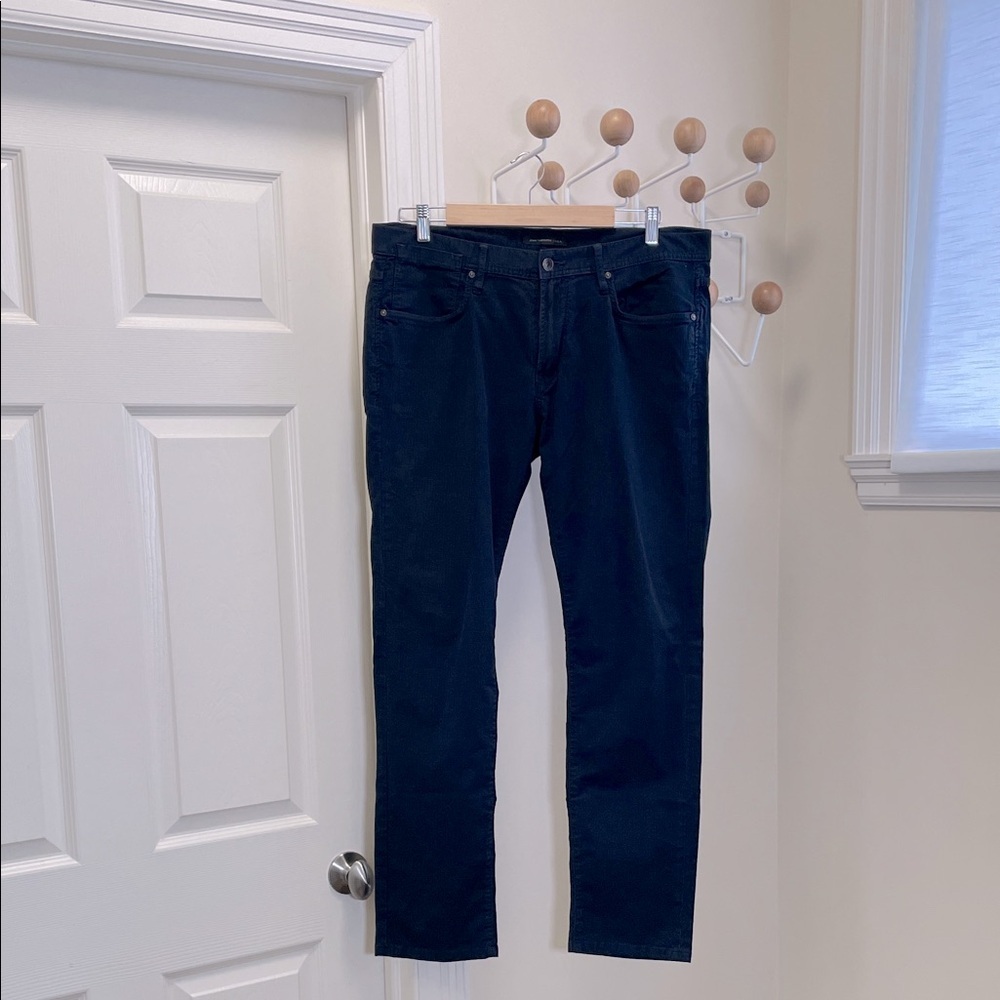John Varvatos Bower Classic Slim Straight Fit Pants - Navy - 34